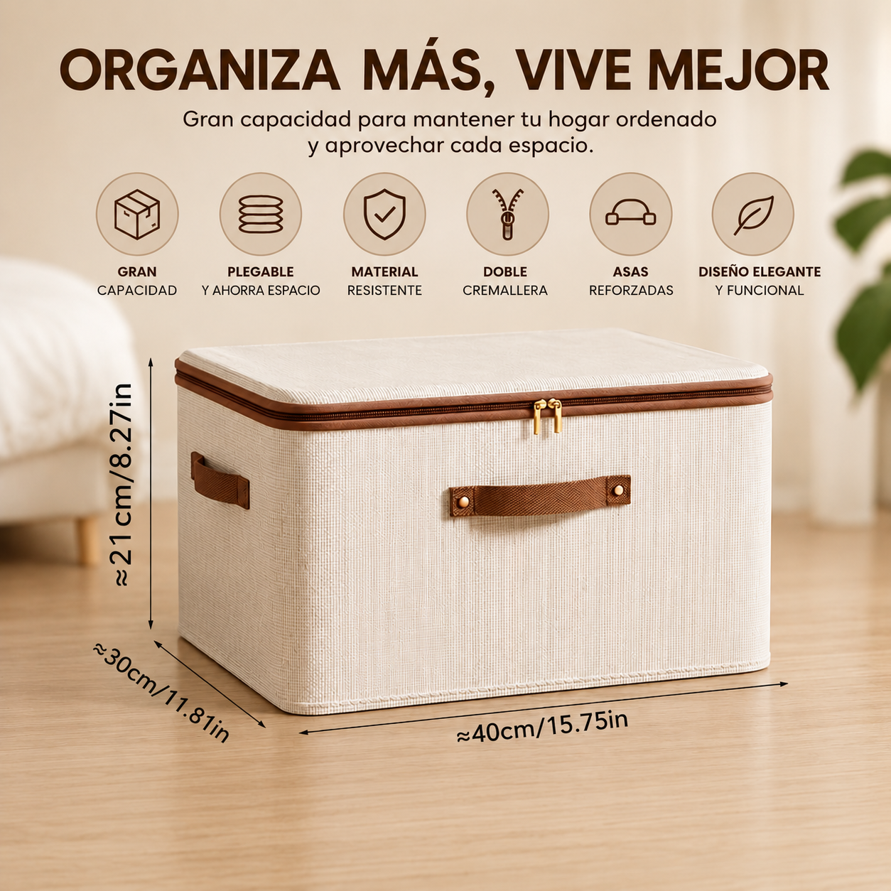 SpaceBox | Caja Organizadora Plegable con Cremallera