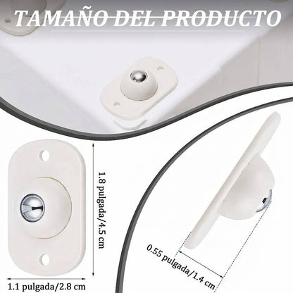Rueda Universal Autoadhesiva 360°, bola de acero inoxidable. Mueve lo que quieras.