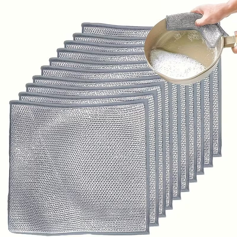 Pack X20 Paños Reutilizables de Micro Acero | Multiusos, úsalos sin rayar tus Ollas.