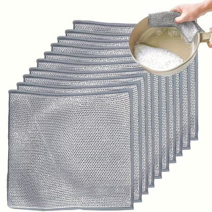 Pack X20 Paños Reutilizables de Micro Acero | Multiusos, úsalos sin rayar tus Ollas.